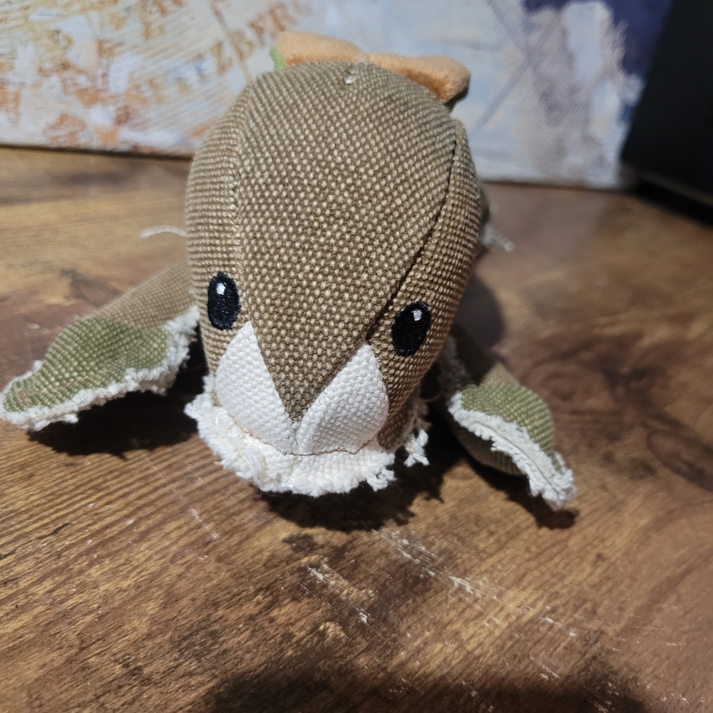 Brown and Green Stuffed Distressed Bunny. - Picture 6 of 7